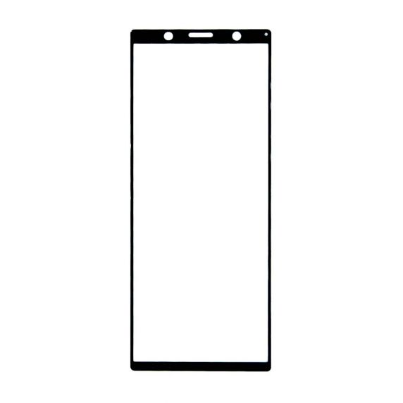 Sony Xperia 5 Skärmskydd - Härdat Glas Svart (miljö)