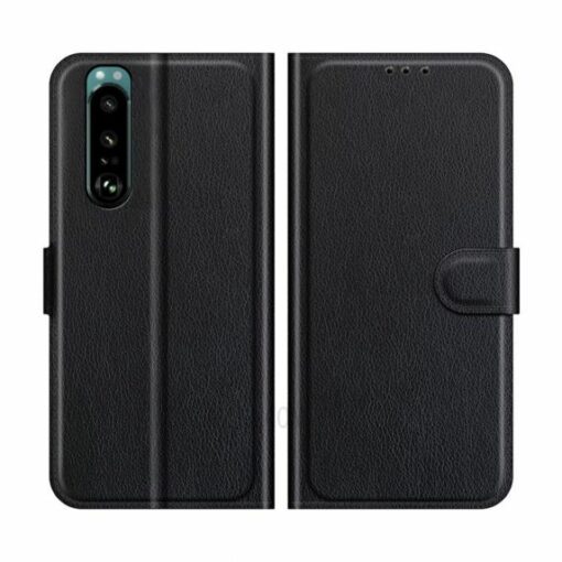 sony xperia 1 iv planboksfodral med stativ brun