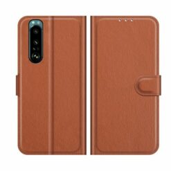 sony xperia 1 iv planboksfodral med stativ svart