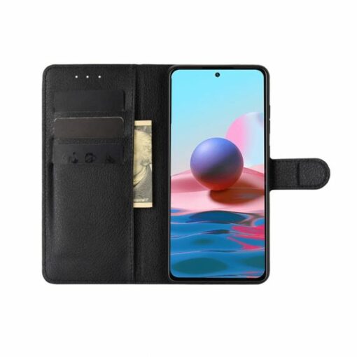 xiaomi redmi note 10 pro planboksfodral med stativ svart 1