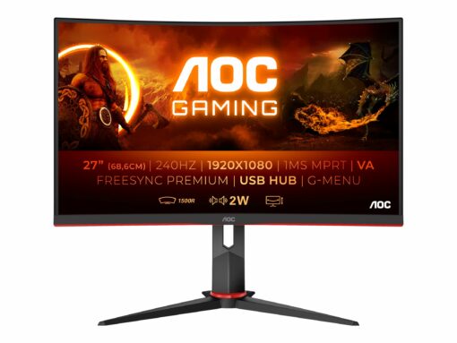 aoc gaming c27g2zu bk 27 1920 x 1080 hdmi displayport 240hz 1