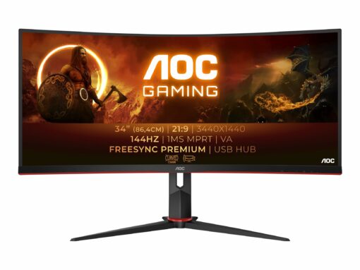 aoc gaming cu34g2x bk 34 3440 x 1440 hdmi displayport 144hz