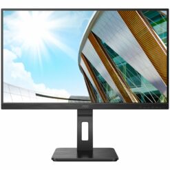 aoc q27p2q 27 2560 x 1440 vga hd 15 hdmi displayport 75hz pivot skaerm