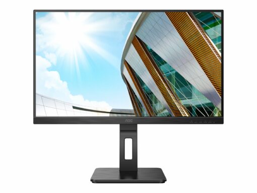 aoc q27p2q 27 2560 x 1440 vga hd 15 hdmi displayport 75hz pivot skaerm