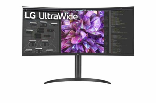 lg 34wq75x baeu curved ultrawide qhd 3440 x 1440 monitor