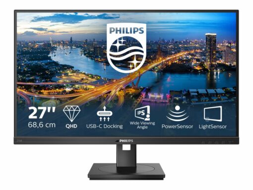 philips b line 276b1 27 2560 x 1440 hdmi displayport usb c 75hz pivot skaerm