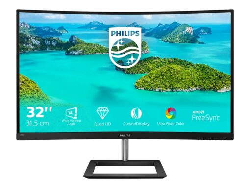 philips e line 325e1c 32 2560 x 1440 vga hd 15 hdmi displayport 75hz