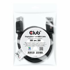 club 3d displayport 14 to displayport 14 m m 2m 1