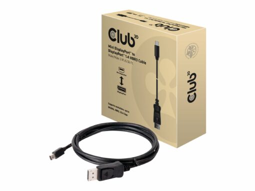 club 3d mini dp 14 til displayport 14 2m 8k60hz