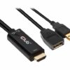 club 3d videoadapter displayport hdmi 25cm 2