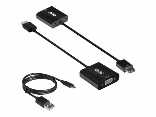 club 3d videointerfaceomformer hdmi vga sort