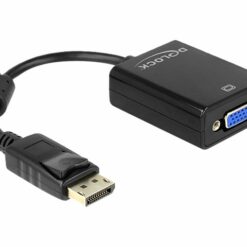 delock adapter displayport han hd 15 vga hun 125 cm