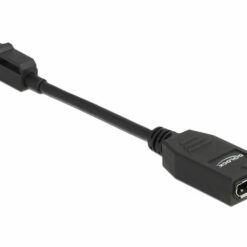 delock adapter mini displayport han haspet 20 pin displayport hun 15 cm sort 1
