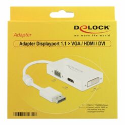 delock displayport adapter hvid 16cm 1