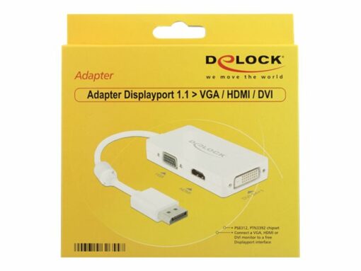 delock displayport adapter hvid 16cm 1