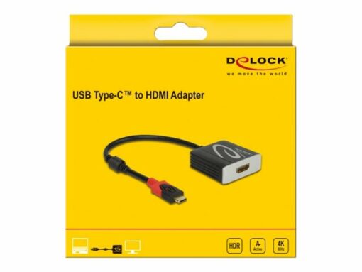 delock videointerfaceomformer hdmi usb 20cm sort 1