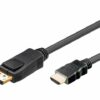 goobay displayport hdmi 12 1m black