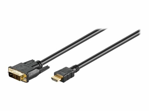 goobay dvi d hdmi 5m black