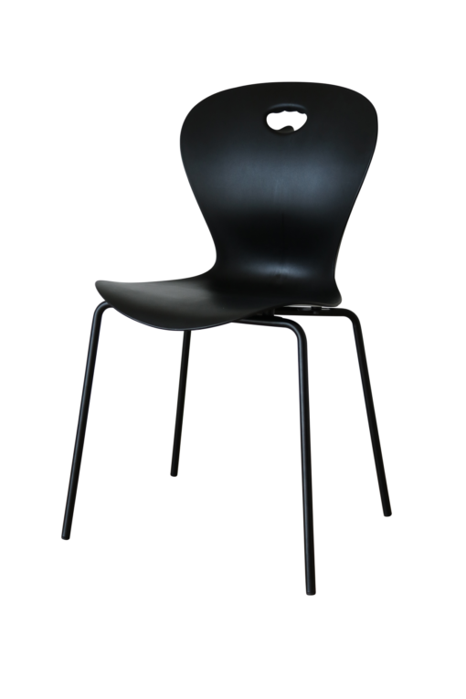 karoline chair 100 sustainable 4 legs black