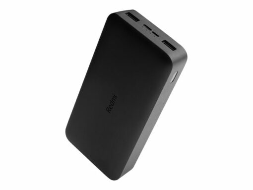 Xiaomi Redmi Stromforsorjningsbank 20000 mAh 74 Wh 18 Watt 3.6 A Fast Charge 2 utdatakontakter USB svart