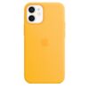 apple iphone 12 mini silikonskal med magsafe solrosgul