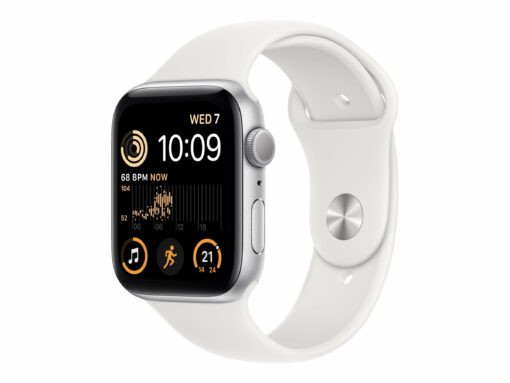 apple watch se gps 44 mm solv hvid smart ur