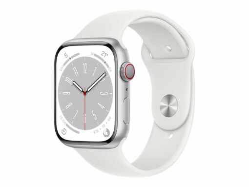 apple watch series 8 gps cellular 45 mm solv hvid smart ur