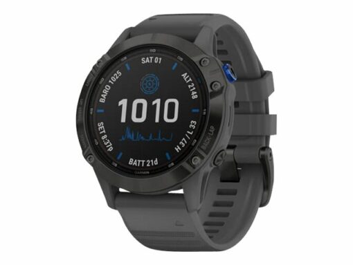 garmin fenix 6 pro solar edition 47 mm sort sportsur