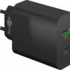 goobay pd dual usb c usb a hurtigoplader 45w sort