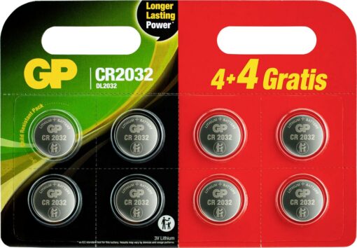 gp batteries 4 4 gratis button cell cr 2032 lithium 220 mah 3 v 8 pc s