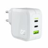 green cell white power charger 65w gan gc powergan 2x usb c 1x usb a