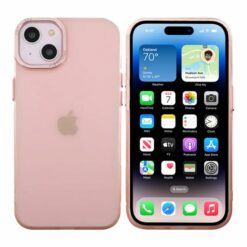 iphone 14 plus mobilskal frostat rosa