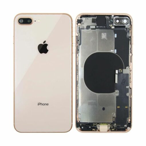 iphone 8 plus baksida med komplett ram guld