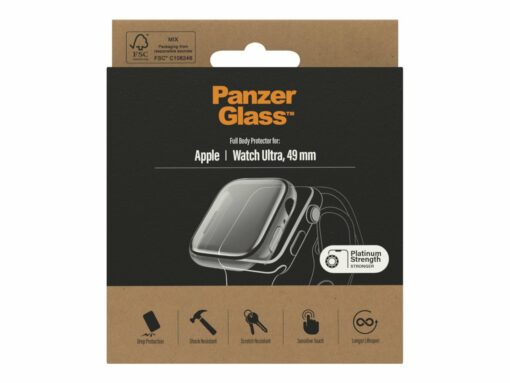 panzerglass skaermbeskytter smart watch sort transparent glas 2