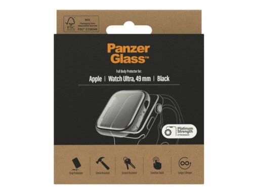 panzerglass skaermbeskytter smart watch sort transparent glas 5