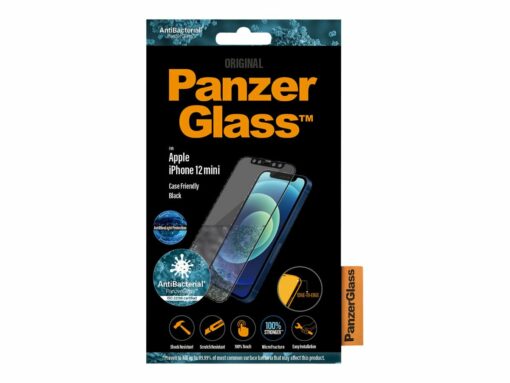 panzerglass skaermbeskytter sort transparent apple iphone 12 mini 5