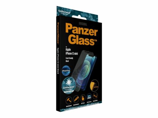 panzerglass skaermbeskytter sort transparent apple iphone 12 mini 6