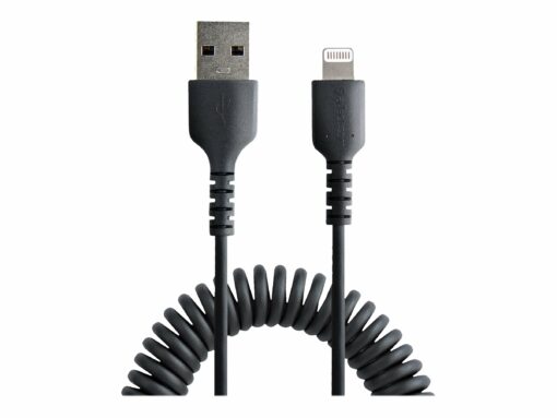 startechcom 50cm 20in usb to lightning cable mfi certified coiled iphone 1