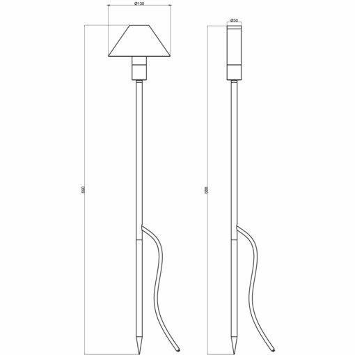 apollo tradgardslampa 45cm 5