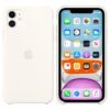 apple iphone 11 silikonskal original vit