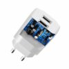 dudao eu wall charger 2x usb 5v 24a white a2eu white 5