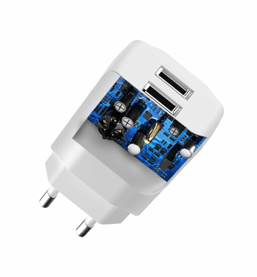 dudao eu wall charger 2x usb 5v 24a white a2eu white 5