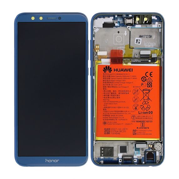 Huawei Honor 9 Lite Skärm LCD Display med Batteri Original - Blå - 02351SNQ
