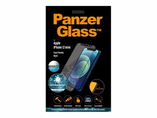 panzerglass case friendly skaermbeskytter sort transparent apple iphone 12 mini 4