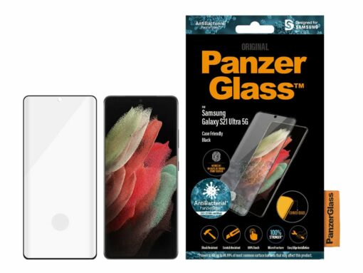 panzerglass case friendly skaermbeskytter sort transparent samsung galaxy s21 3