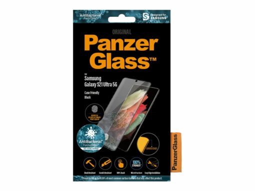 panzerglass case friendly skaermbeskytter sort transparent samsung galaxy s21 4