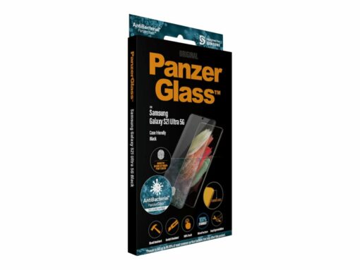 panzerglass case friendly skaermbeskytter sort transparent samsung galaxy s21 6