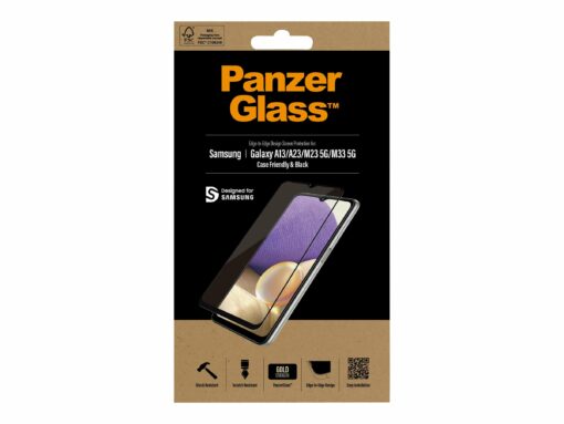 panzerglass samsung galaxy a13 heltackande skarmskydd svart 4