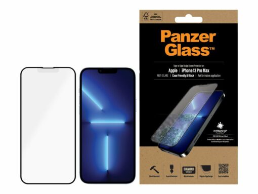 panzerglass skaermbeskytter sort transparent apple iphone 13 pro max 4