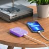 powerbank magnetisk med tradlos laddning 10000 mah lila 5